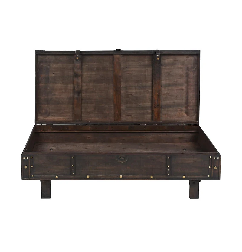 Coffee Table Solid Wood Vintage like Style 47.2"x21.7"x13.8"