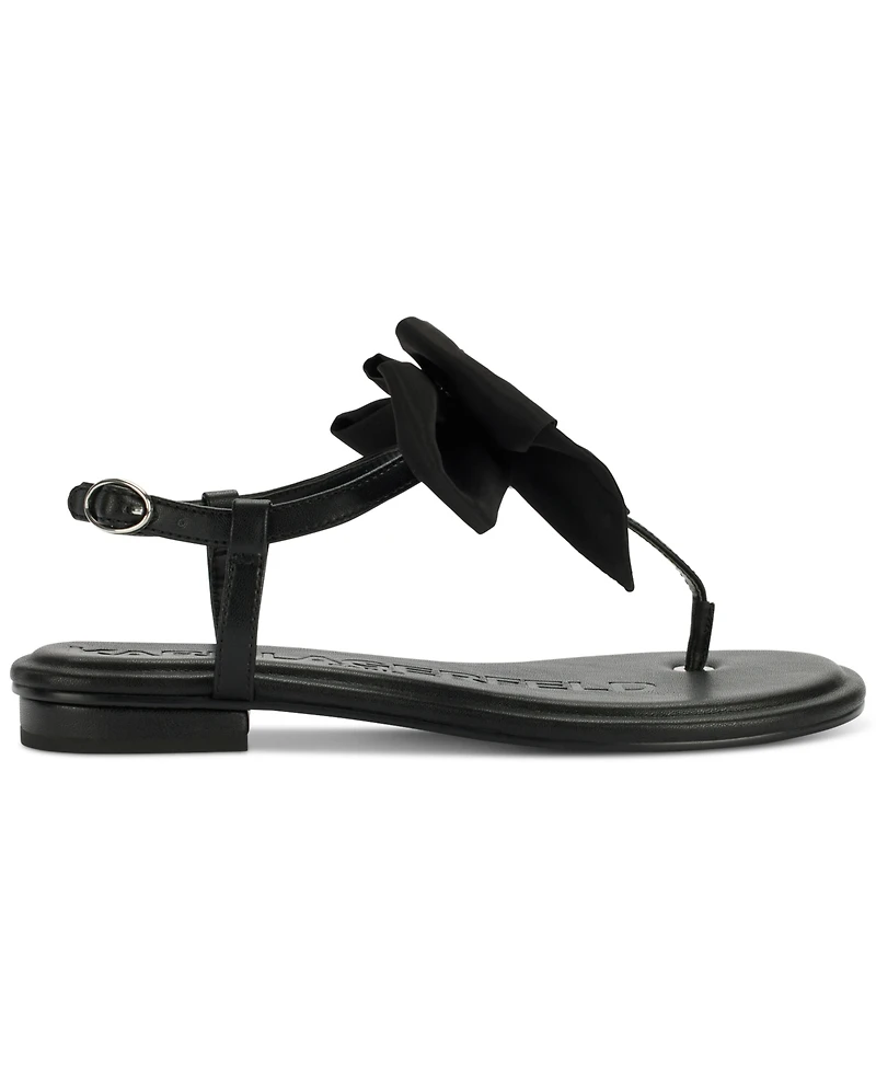 Karl Lagerfeld Paris Women's Cristi Bow Flat Sandals