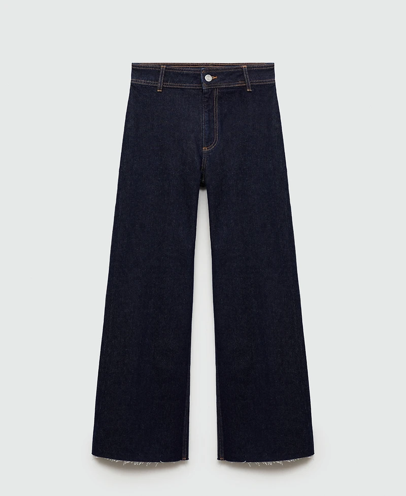 Mango Women's Catherin Culotte High-Rise Jeans