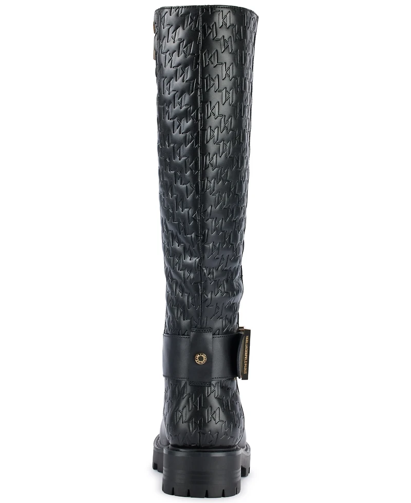 Karl Lagerfeld Paris Women's Meara 50/50 Almond Toe Band Boots