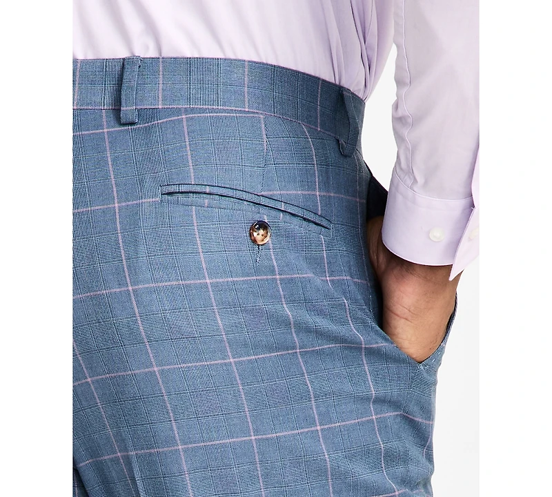 Tayion Collection Men's Classic-Fit Plaid Suit Pants