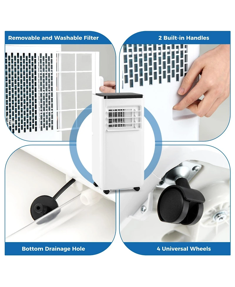 10000 Btu Portable Air Conditioner with Remote Control Cools up to 350 Sq.Ft
