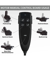 Power Lift Recliner Chair Heavy Duty Motion Mechanism with 8-Point Vibration Massage and Lumbar Heating Stainless steel Cup Holders