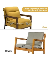 Gouun Single Sofa Chair with Extra-Thick Padded Backrest and Seat Cushion