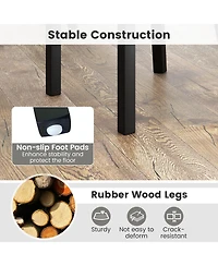 Gouun Upholstered Dining Chairs Set of 2 Tufted Wingback Chairs with Rubber Wood Legs