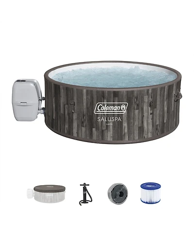 Coleman Napa AirJet Round Inflatable Hot Tub with EnergySense Cover, Brown