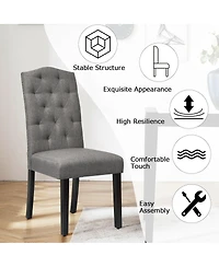 Gouun Set of 2 Tufted Upholstered Dining Chairs
