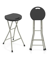 Gouun 28 Inch Portable Folding Stools with 330lbs Limited Sturdy Frame