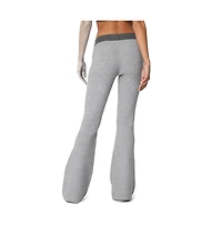 Edikted Womens Lei Contrast Knit Flared Pants