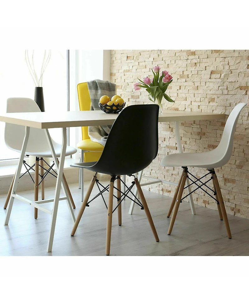 Gouun Set of 2 Mid-Century Modern Dsw Dining Side Chair