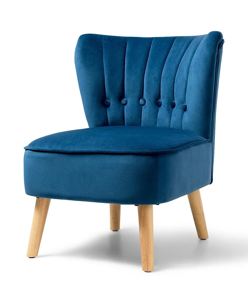 Gouun Armless Accent Chair Tufted Velvet Leisure Chair