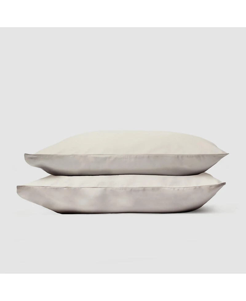 Doz by Sijo Doz 100% Gots Certified Organic Percale Cotton Pillowcase Set, Hotel Crisp Cool, Breathable