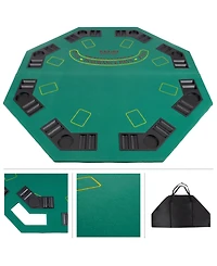 Trademark Poker Solid Wood 2-Fold Poker, Blackjack Tabletop