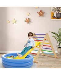 Gouun Kids Climbing Triangle Set with Adjustable and Reversible Ramp