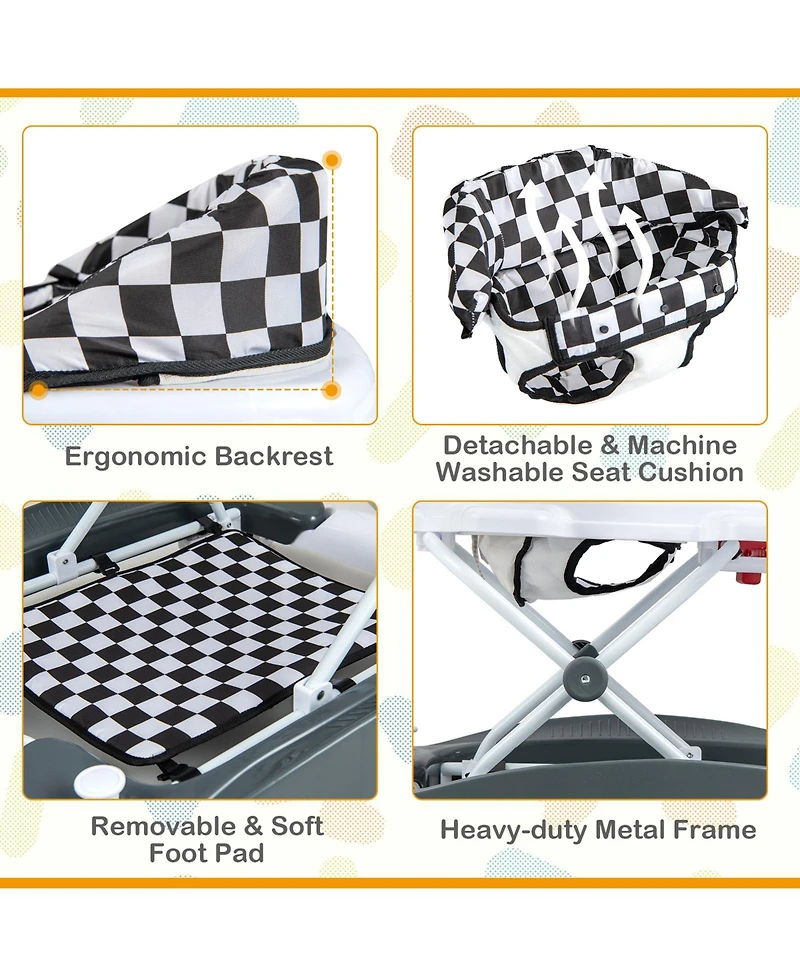 Gouun 6 1 Foldable Baby Walker with Adjustable Height