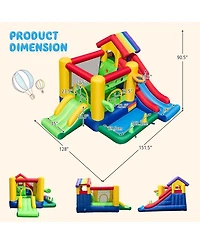 Gouun Inflatable Bounce Castle with Double Slides and 735W Blower