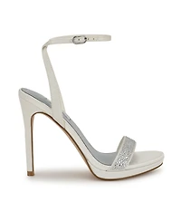 Nine West Women's Loola Bridal Satin High Stiletto Sandals