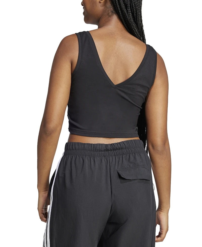 adidas Women's Essentials Small Logo Cotton Tank Top
