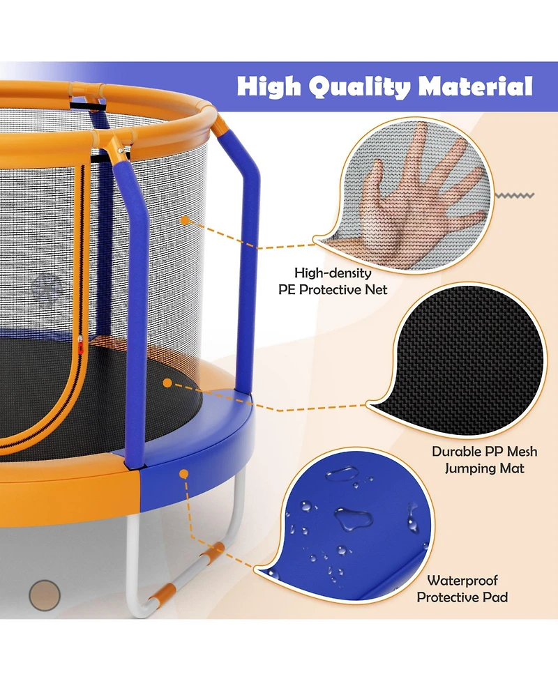 Gouun Mini Trampoline with Enclosure and Heavy-duty Metal Frame