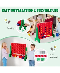 Gouun Jumbo 4-to-Score Connect Game Set with Carrying Bag and 42 Coins