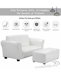 Gouun Soft Kids Double Sofa with Ottoman