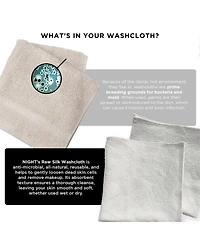 Night Raw Silk Skincare Washcloths, Exfoliating, Multi-Pack