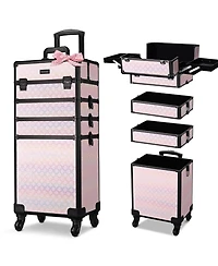 Byootique 3-Piece Makeup Train Cases Cosmetic Organizer Kit Grace ForgetMeNo