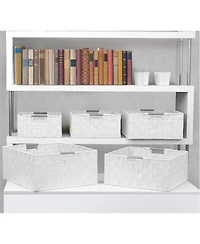 Sorbus 7-Piece Double Woven Basket Bin Set