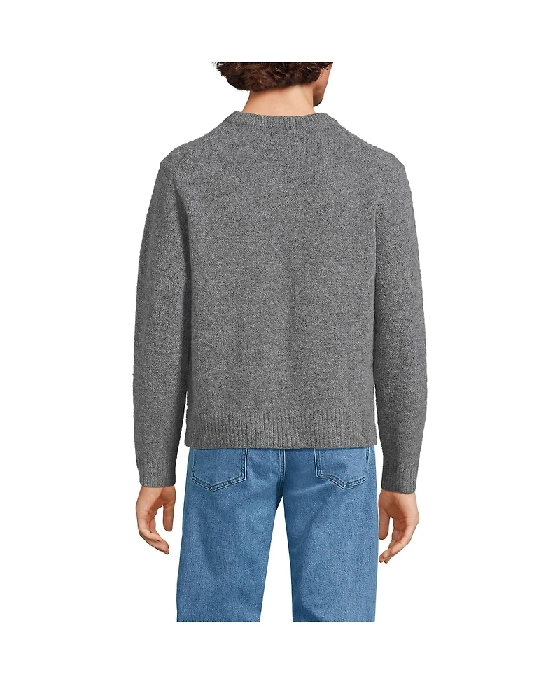 Lands' End Men's Long Sleeve Ultra Soft Oversized Crewneck Sweater