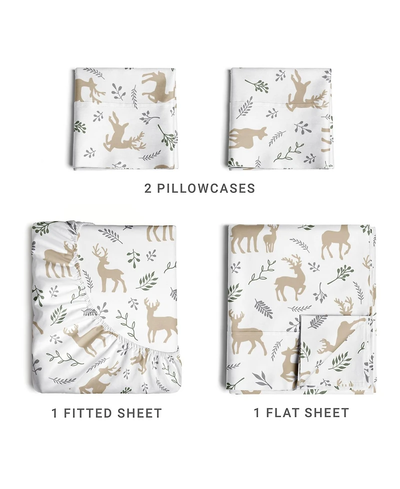 Christmas 4 Piece Microfiber Sheet Set (Queen