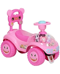 Qaba Toddler Push Car, Kids Foot to Floor Sliding Car,