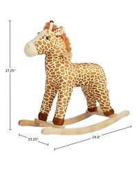 Happy Trails Giraffe Plush Rocking Horse