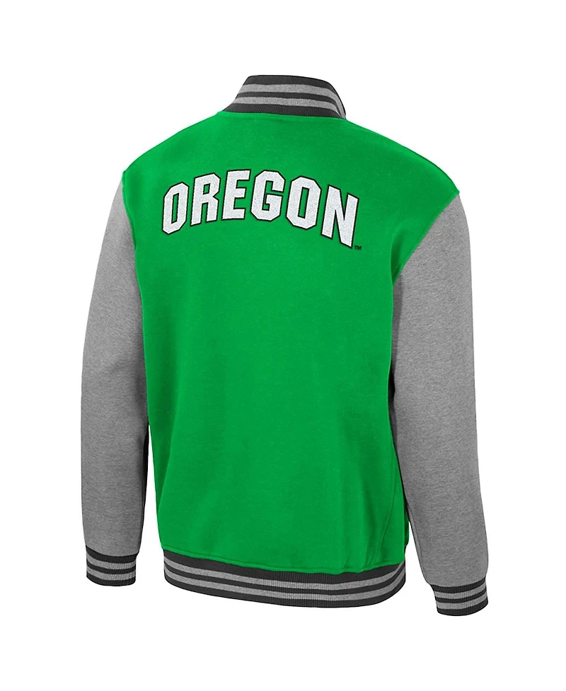 Colosseum Men's Green Miami Hurricanes Ambi-Turner Full-Zip Varsity Jacket