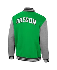 Colosseum Men's Green Miami Hurricanes Ambi-Turner Full-Zip Varsity Jacket