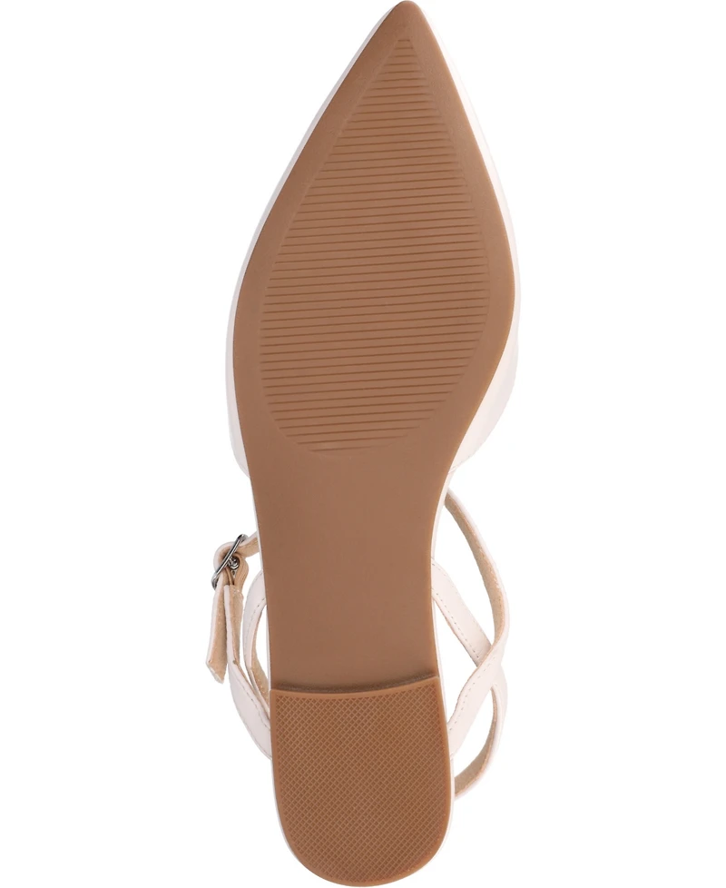 Journee Collection Women's Martine Strappy Pointed Toe Flats