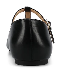 Journee Collection Women's Theah T-Strap Cap Toe Mary Jane Flats