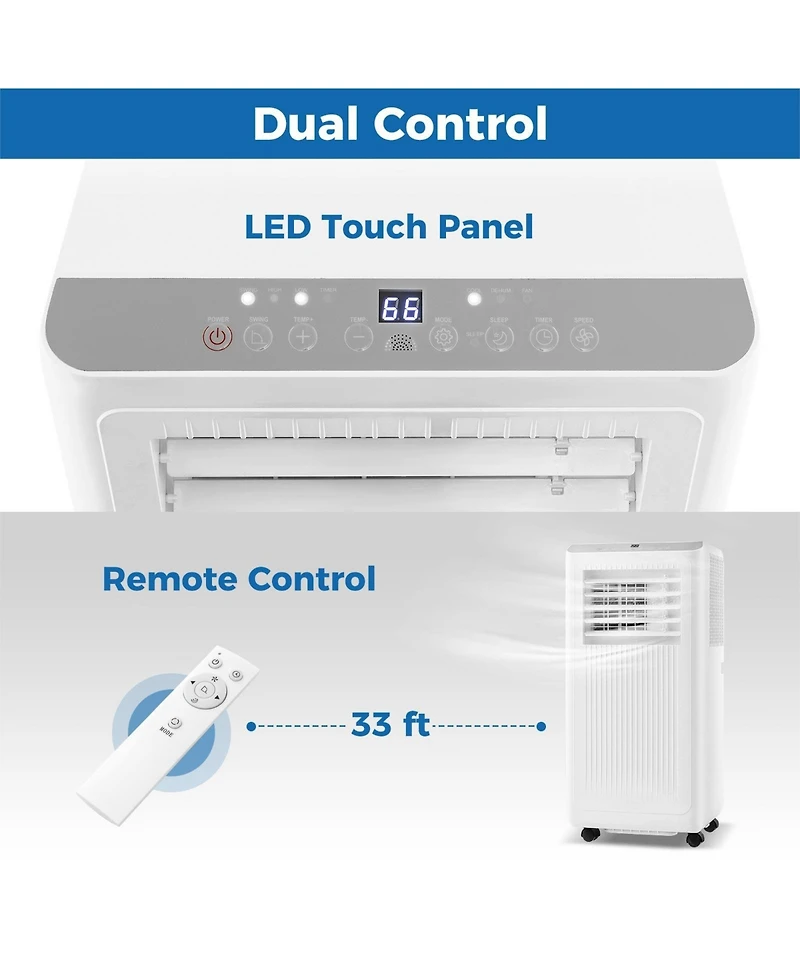 10000 Btu Portable Air Conditioner 3 in 1 Ac Unit Fan and Dehumidifier