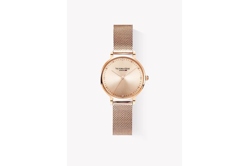 Woman Crystals Watch 32mm Dial Rose Gold Stainless Steel, Victoria Hyde