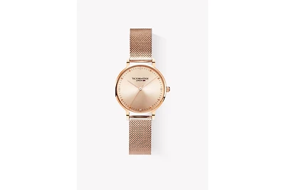 Woman Crystals Watch 32mm Dial Rose Gold Stainless Steel, Victoria Hyde