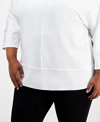 Jones New York Plus Dolman-Sleeve Tunic Top