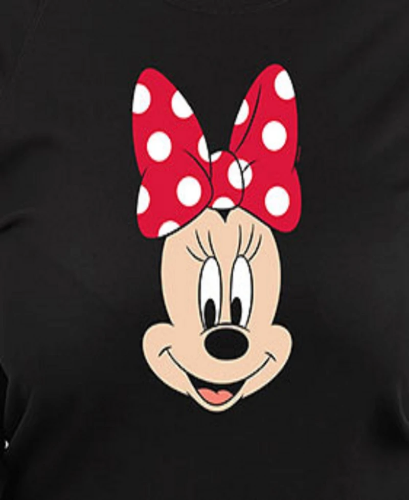 Hybrid Apparel Plus Disney Minnie Mouse Face Graphic Pullover T-shirt