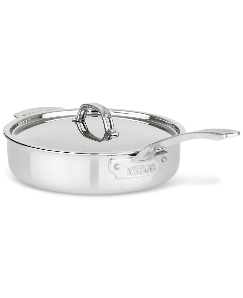 Viking 3-Ply Stainless Steel 10-Pc. Cookware Set with Stainless Steel Lids