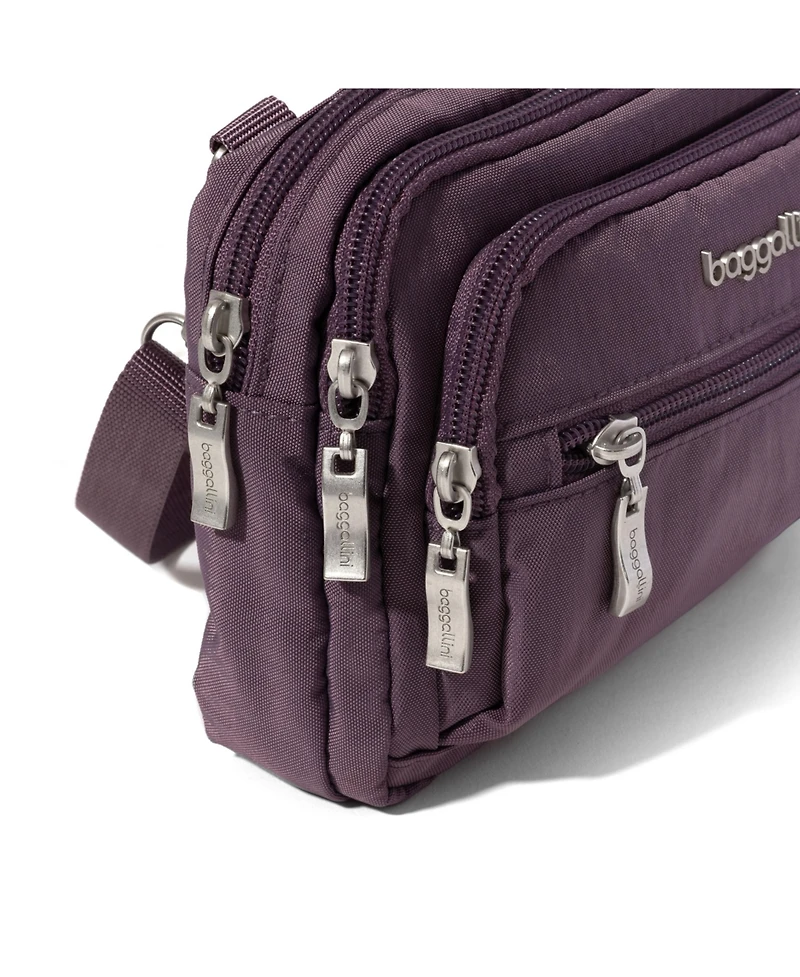 Baggallini Triple Zip Crossbody Bag