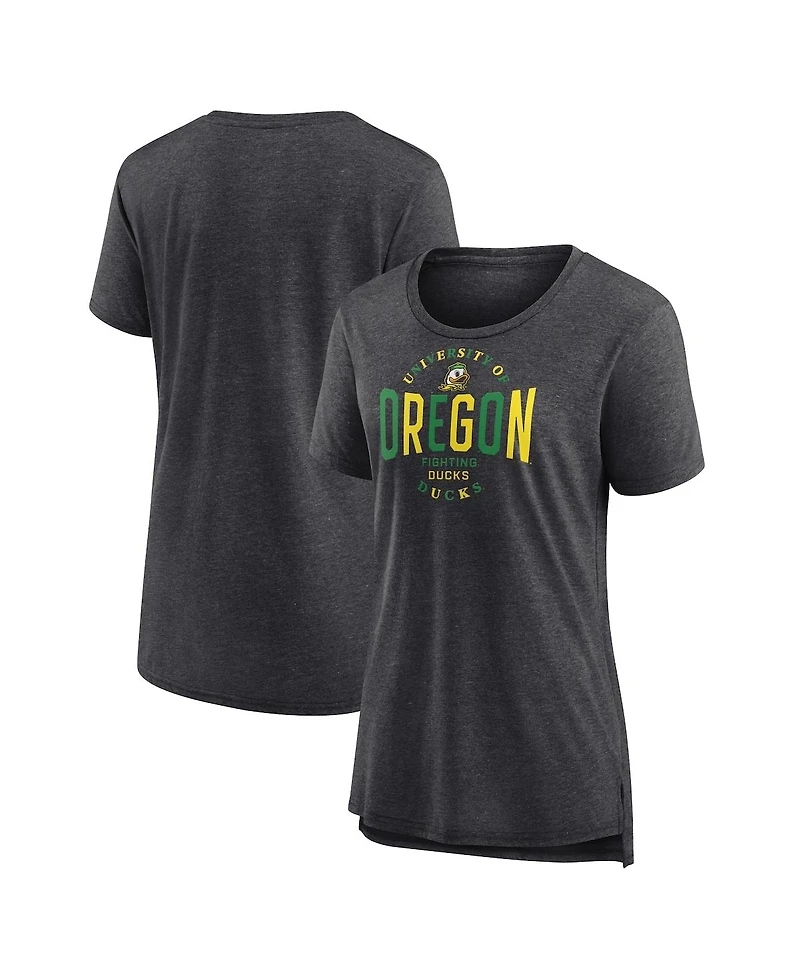 Fanatics Women's Black Oregon Ducks True Classics Break It Down Tri-Blend T-Shirt