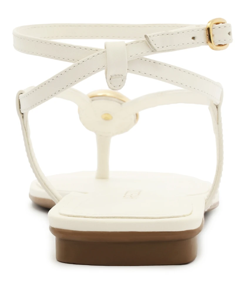 Arezzo Women's Zuri Square Toe Flat Sandals