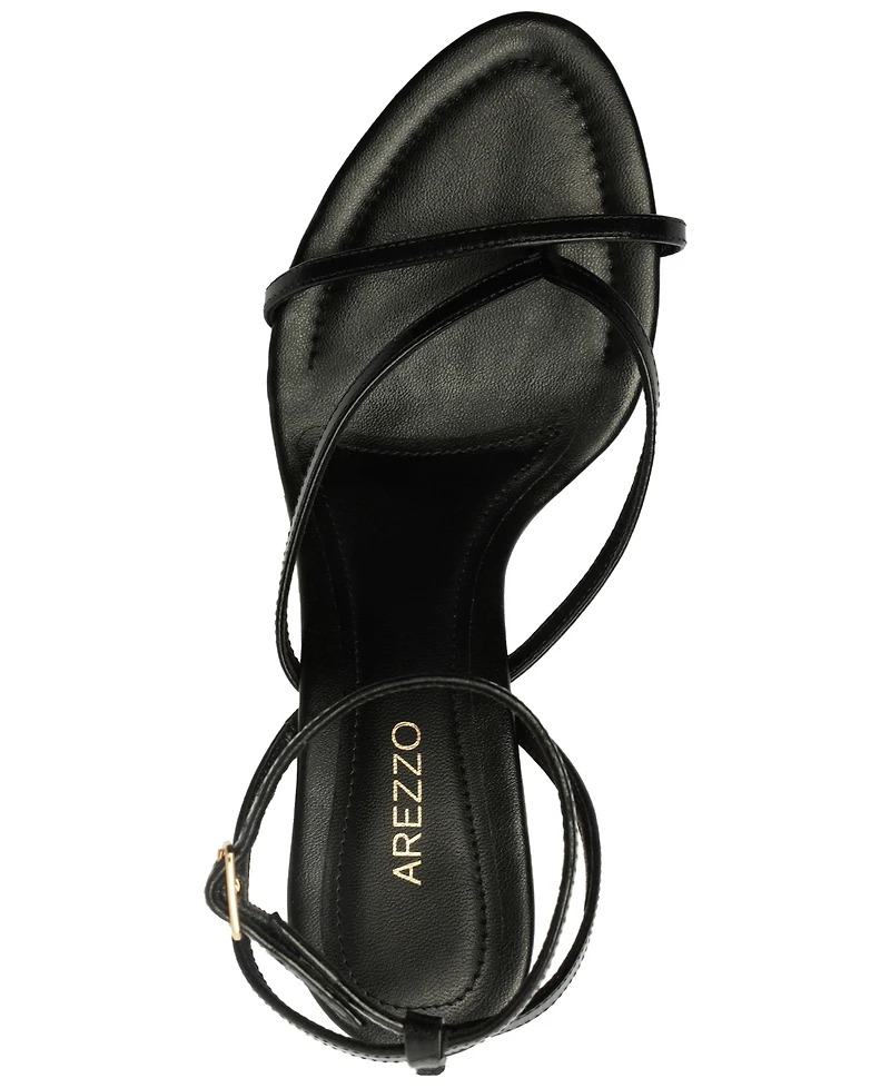 Arezzo Women's Frankie High Geometric Round Toe Wedge Sandals