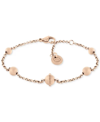 Tommy Hilfiger Gold-Tone Stainless Steel Orb Station Bracelet