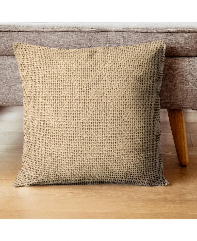 Ihi Home Madera Cross Weave Pillow, 22"x 22"