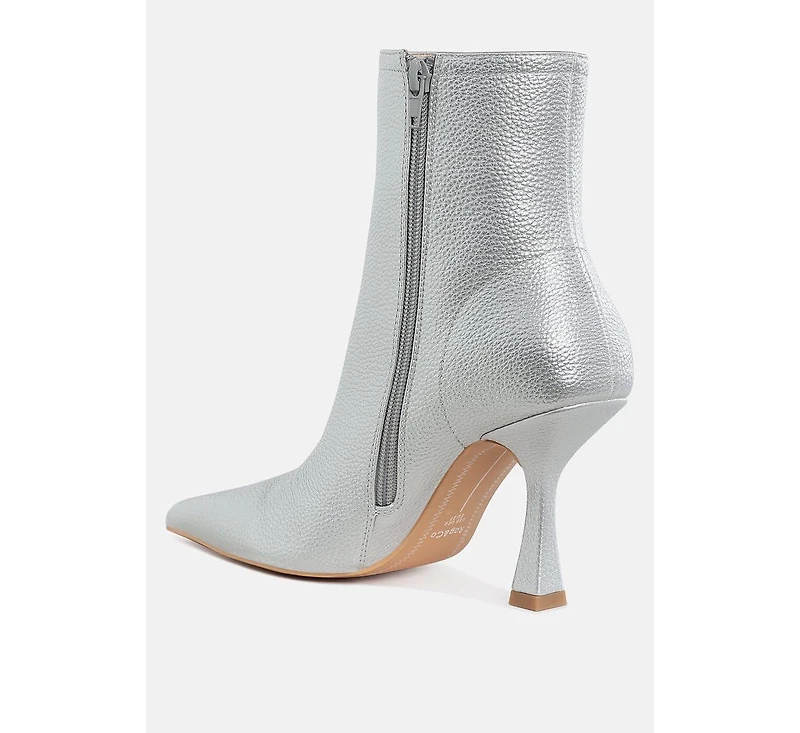 Farnak Pleather Pointed Toe Ankle Boots