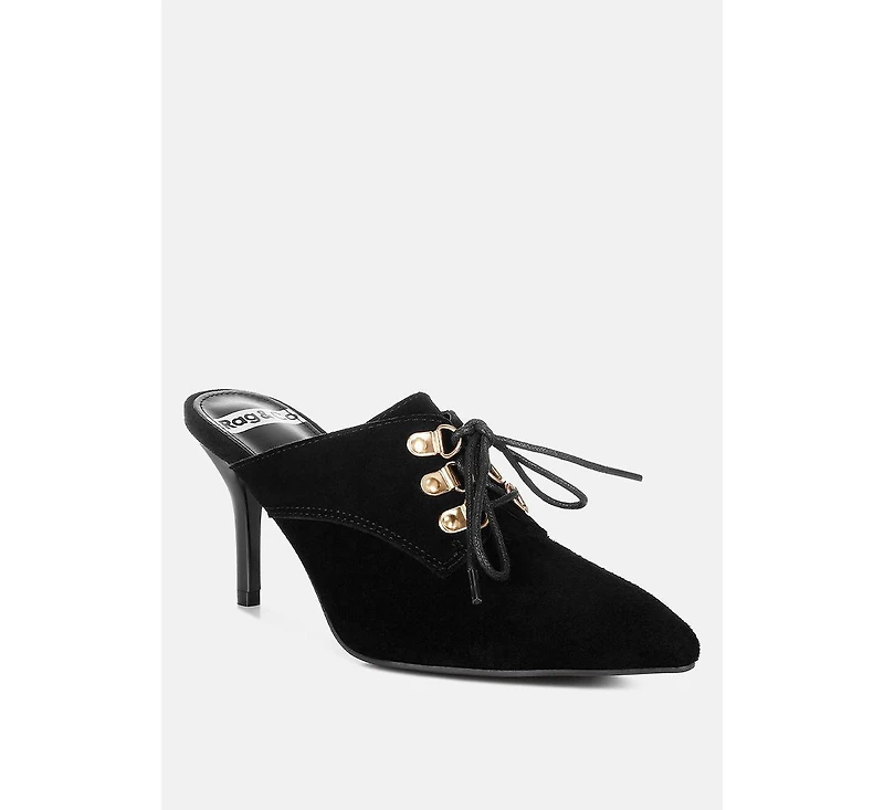 Miladi Suede Stiletto Mules